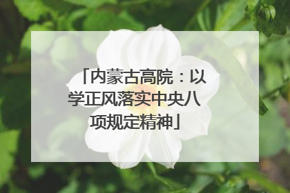 内蒙古高院：以学正风落实中央八项规定精神