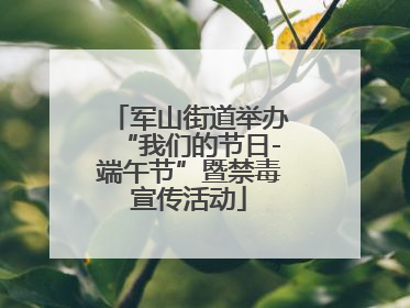 军山街道举办“我们的节日-端午节”暨禁毒宣传活动
