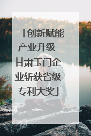 创新赋能产业升级 甘肃玉门企业斩获省级专利大奖