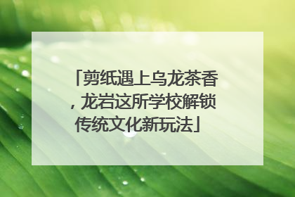 剪纸遇上乌龙茶香，龙岩这所学校解锁传统文化新玩法