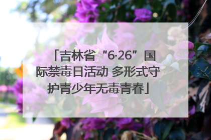 吉林省“6·26”国际禁毒日活动 多形式守护青少年无毒青春