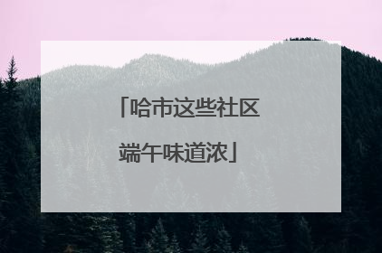 哈市这些社区端午味道浓