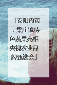 安阳内黄：梁庄镇特色蔬果亮相央视农业品牌甄选会