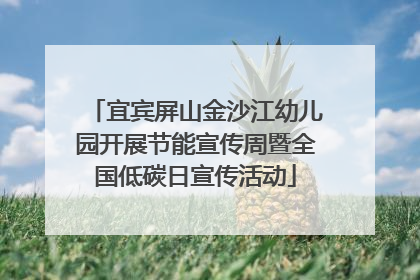 宜宾屏山金沙江幼儿园开展节能宣传周暨全国低碳日宣传活动