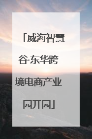 威海智慧谷·东华跨境电商产业园开园