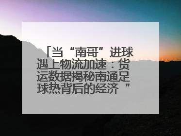 当“南哥”进球遇上物流加速：货运数据揭秘南通足球热背后的经济“射门”