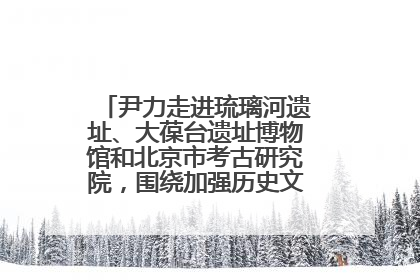 尹力走进琉璃河遗址、大葆台遗址博物馆和北京市考古研究院，围绕加强历史文化名城保护调研