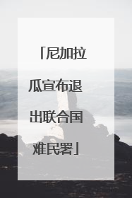 尼加拉瓜宣布退出联合国难民署