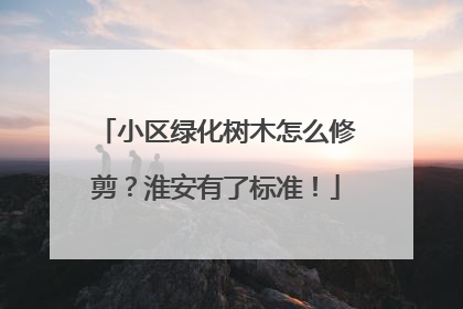 小区绿化树木怎么修剪？淮安有了标准！