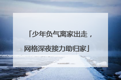 少年负气离家出走，网格深夜接力助归家