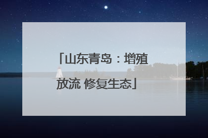 山东青岛：增殖放流 修复生态