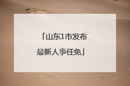山东1市发布最新人事任免