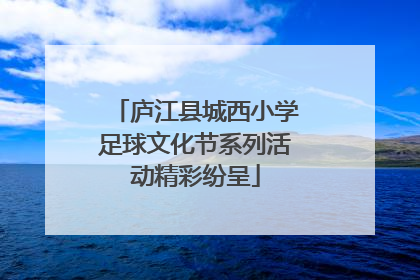 庐江县城西小学足球文化节系列活动精彩纷呈