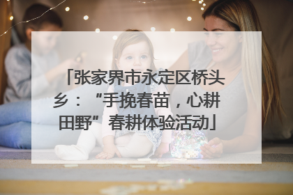 张家界市永定区桥头乡：“手挽春苗，心耕田野”春耕体验活动