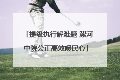 提级执行解难题 漯河中院公正高效暖民心