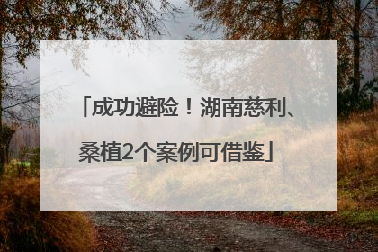 成功避险！湖南慈利、桑植2个案例可借鉴