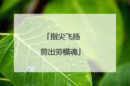 指尖飞扬 剪出劳模魂