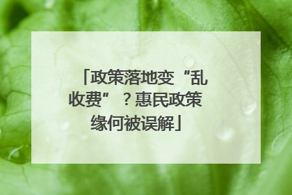 政策落地变“乱收费”？惠民政策缘何被误解