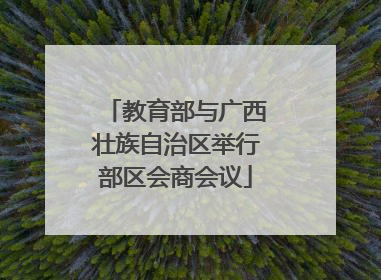 教育部与广西壮族自治区举行部区会商会议