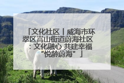 文化社区丨威海市环翠区嵩山街道蔚海社区：文化融心 共建幸福“悦龄蔚海”