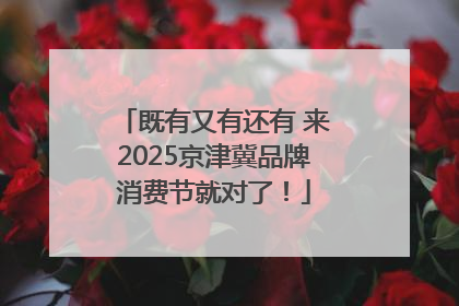 既有又有还有 来2025京津冀品牌消费节就对了！