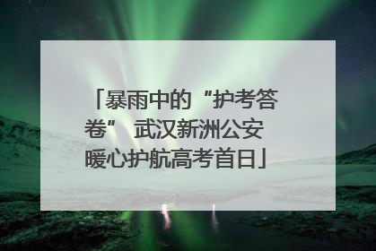 暴雨中的“护考答卷” 武汉新洲公安暖心护航高考首日