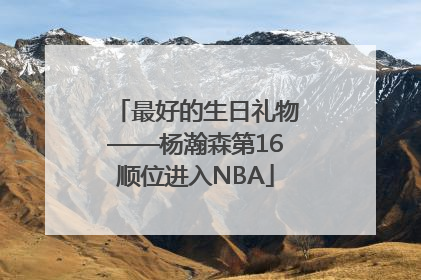 最好的生日礼物——杨瀚森第16顺位进入NBA