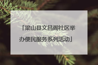 梁山县文昌阁社区举办便民服务系列活动