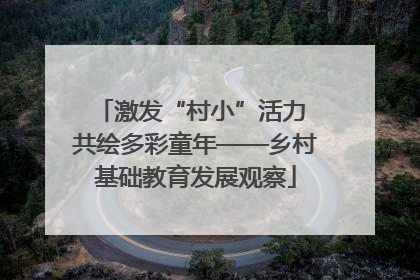 激发“村小”活力 共绘多彩童年——乡村基础教育发展观察