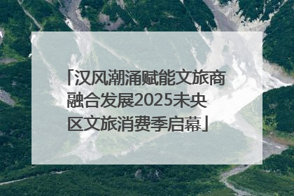 汉风潮涌赋能文旅商融合发展2025未央区文旅消费季启幕