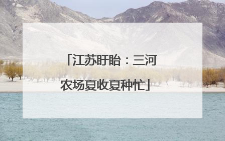 江苏盱眙：三河农场夏收夏种忙