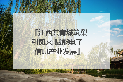 江西共青城筑巢引凤来 赋能电子信息产业发展