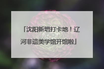 沈阳新增打卡地！辽河非遗美学馆开馆啦