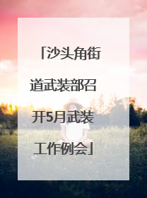 沙头角街道武装部召开5月武装工作例会