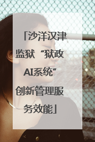 沙洋汉津监狱“狱政AI系统”创新管理服务效能
