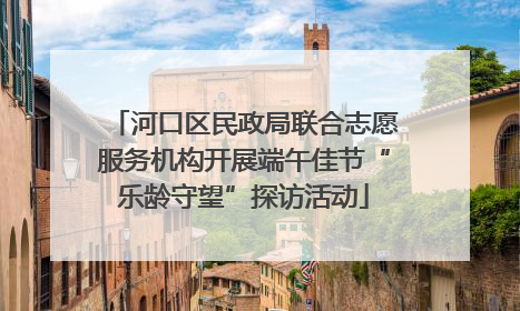 河口区民政局联合志愿服务机构开展端午佳节“乐龄守望”探访活动