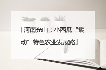 河南光山：小西瓜“撬动”特色农业发展路