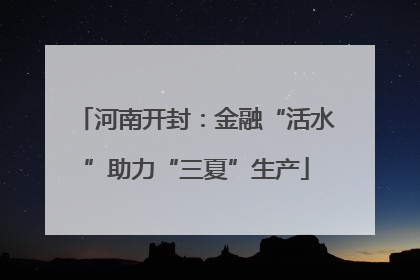 河南开封：金融“活水”助力“三夏”生产