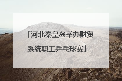 河北秦皇岛举办财贸系统职工乒乓球赛