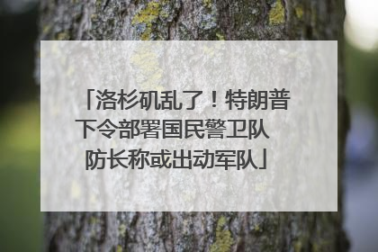 洛杉矶乱了！特朗普下令部署国民警卫队 防长称或出动军队