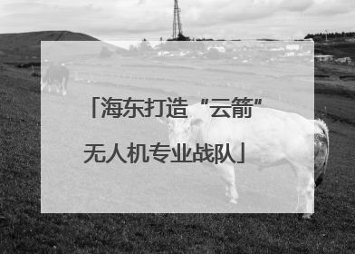 海东打造“云箭”无人机专业战队
