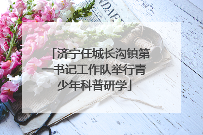 济宁任城长沟镇第一书记工作队举行青少年科普研学