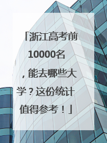 浙江高考前10000名，能去哪些大学？这份统计值得参考！