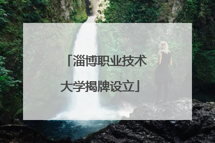 淄博职业技术大学揭牌设立