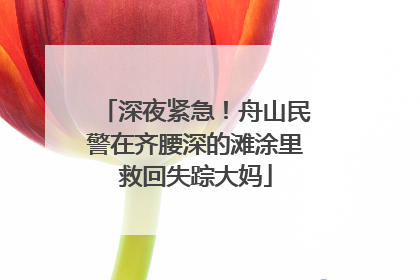 深夜紧急！舟山民警在齐腰深的滩涂里救回失踪大妈