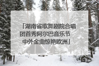 湖南省歌舞剧院合唱团首秀阿尔巴音乐节 中外金曲惊艳欧洲