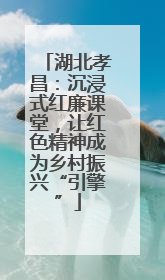 湖北孝昌：沉浸式红廉课堂，让红色精神成为乡村振兴“引擎”