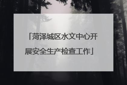 菏泽城区水文中心开展安全生产检查工作