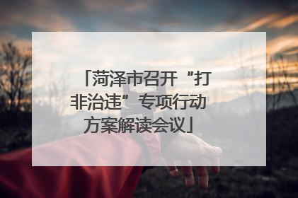 菏泽市召开“打非治违”专项行动方案解读会议