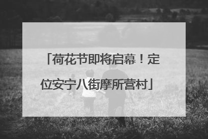 荷花节即将启幕！定位安宁八街摩所营村